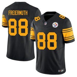 Pat Freiermuth Stitched Jersey Black Yellow Vapor For Mens Youths Select